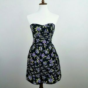 UO Kimchi Blue Floral Strapless Dress